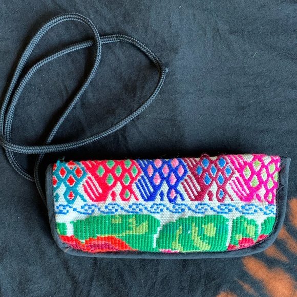 Hand Crafted Accessories - Vintage Guatemalan embroidered soft glasses case
